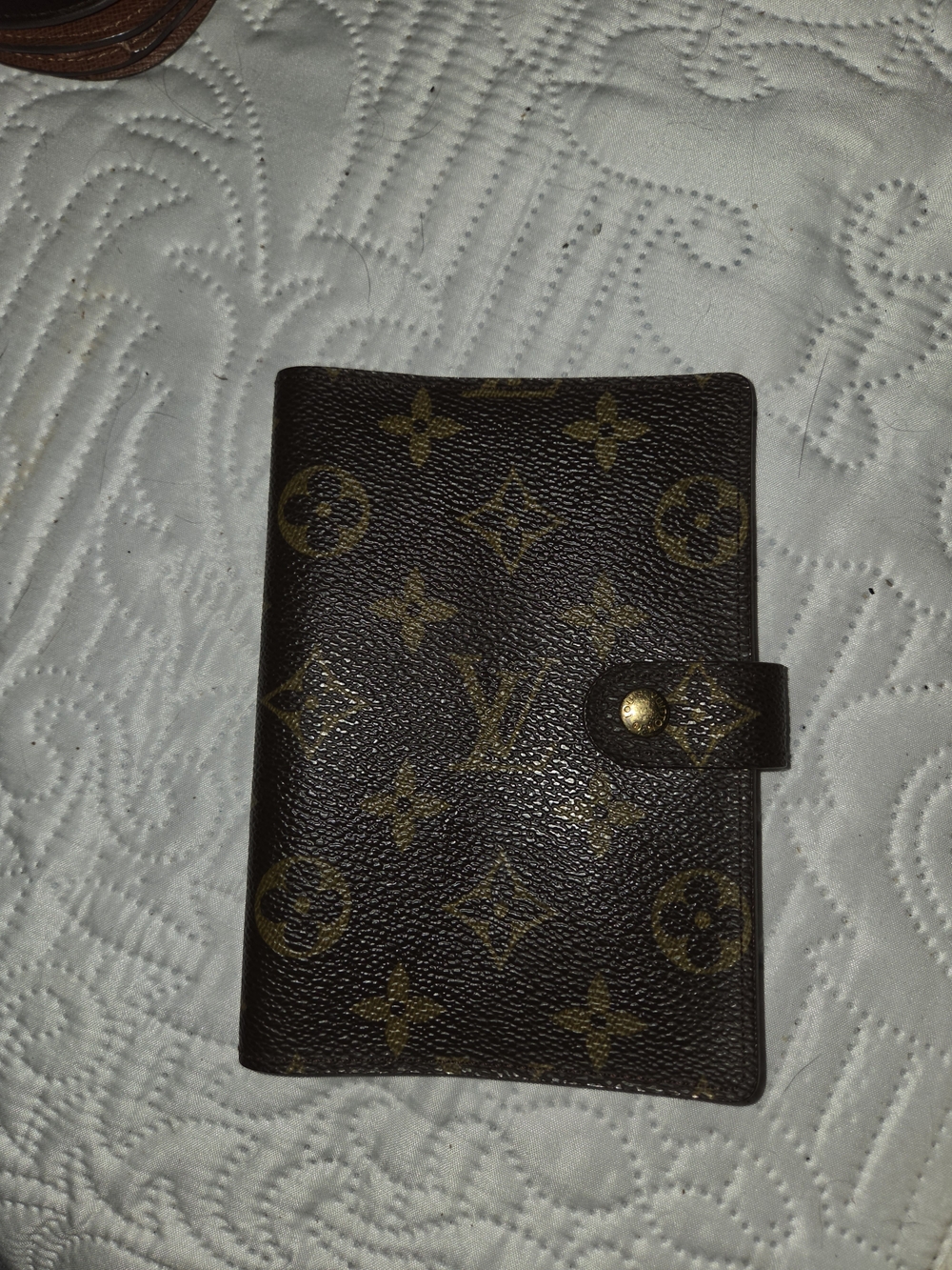Louis Vuitton Monogram Canvas Brown & Gold Agenda with Snap